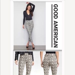 Good American Good Legs snakeskin pattern